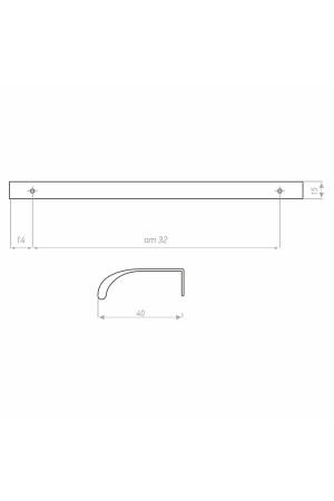 Ручка торцевая СА-6 448мм/476мм черный матовый (П) (30шт)