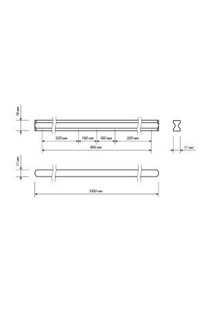 ручка AL3192 960мм черный матовый MBK