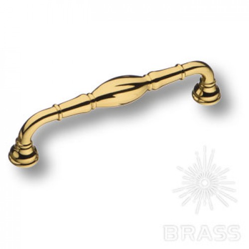 Brass 4477 0128 GL ручка скоба современная классика, глянцевое золото 128 мм