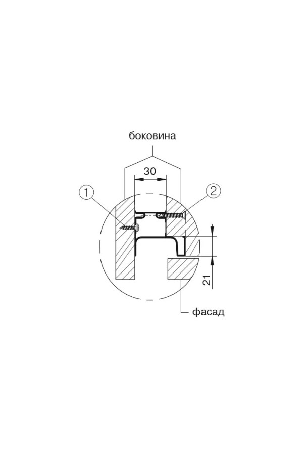 GOLA FIRMAX* ручка-профиль вертикальный боковой, 3000 мм, черный/FRM9202.B