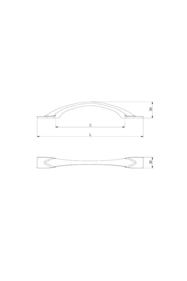 GTV ручка-скоба FLOW 128мм, черный матовый(25шт)/UZ-FLOW-128-20M