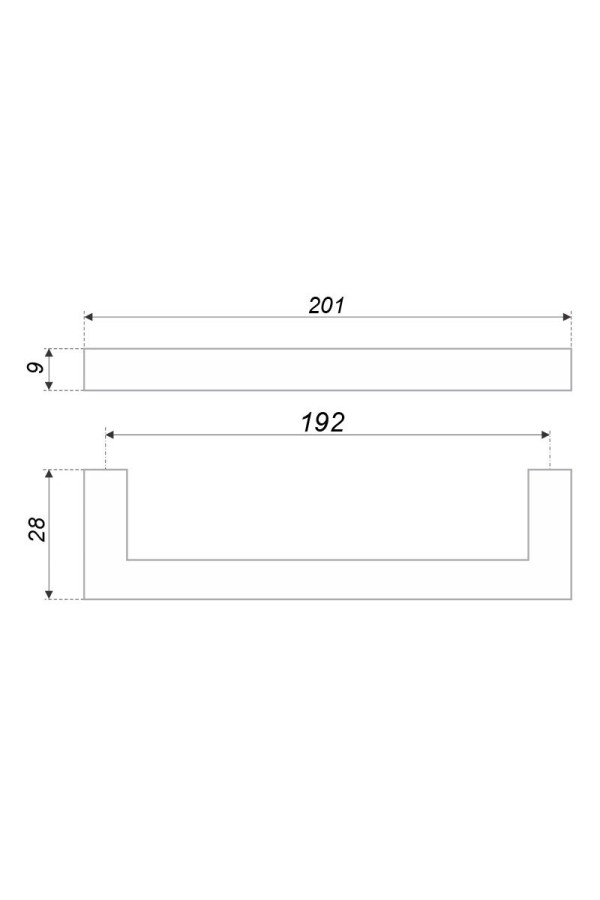 ручка 0061 192мм черный матовый MBK FH.0061.192.BL