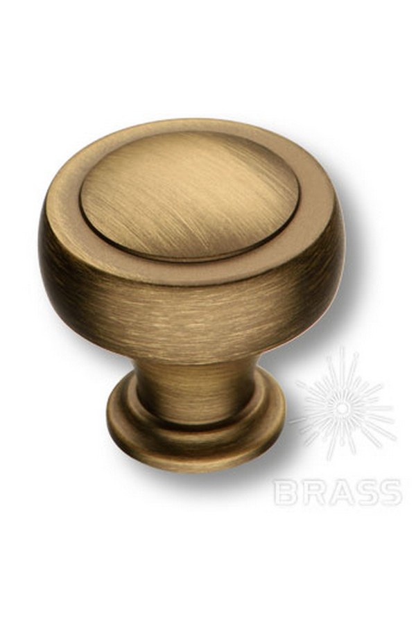Brass 1915 0032 ELX8 ручка кнопка, брашированная бронза