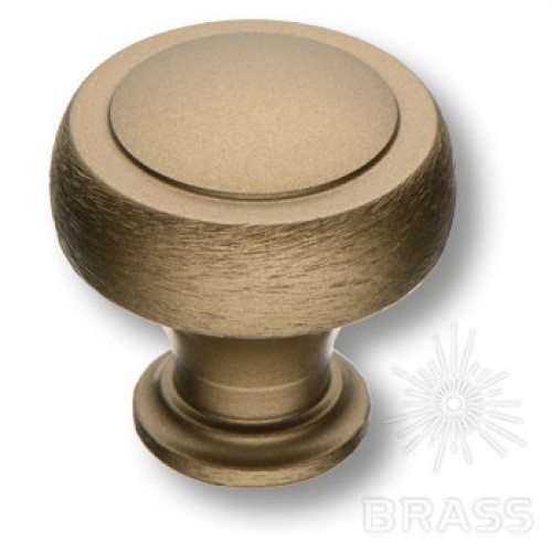 Brass 1915 0032 ELX9 ручка кнопка, брашированная античная бронза