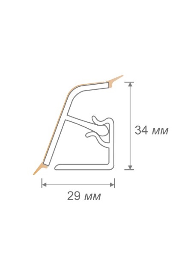 Угол внешний 90гр к плинтусу 118 песчаный Rehau 12524091041