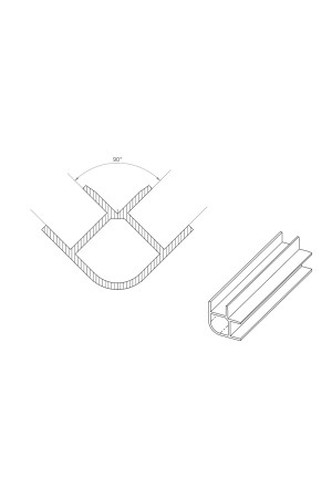 Угол 90гр для цоколя h=100мм клён
