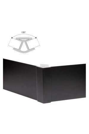 Угол 135гр для цоколя h=100мм ясень структурный