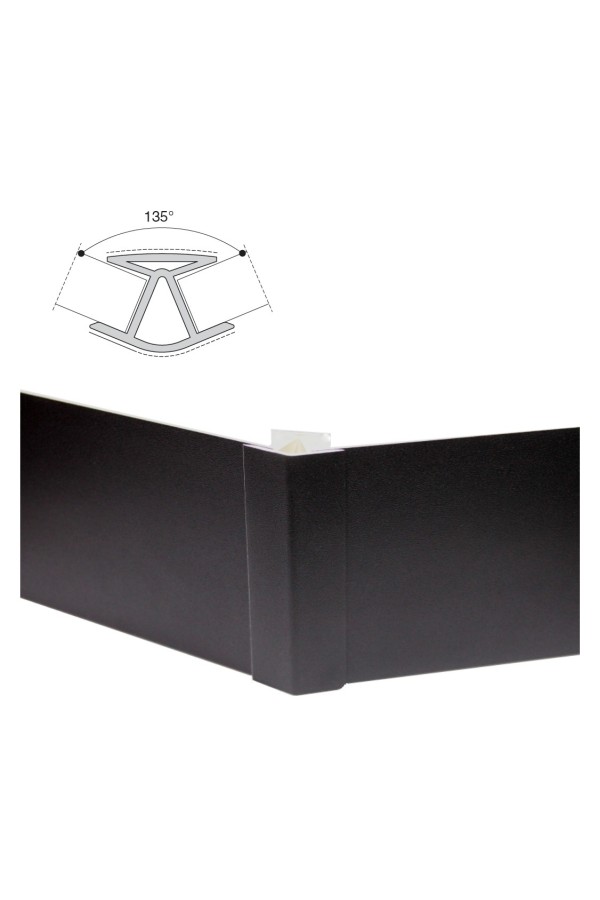 Угол 135гр для цоколя h=100мм ясень структурный