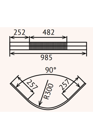 Цоколь кухонный гибкий h=100мм клён 1м