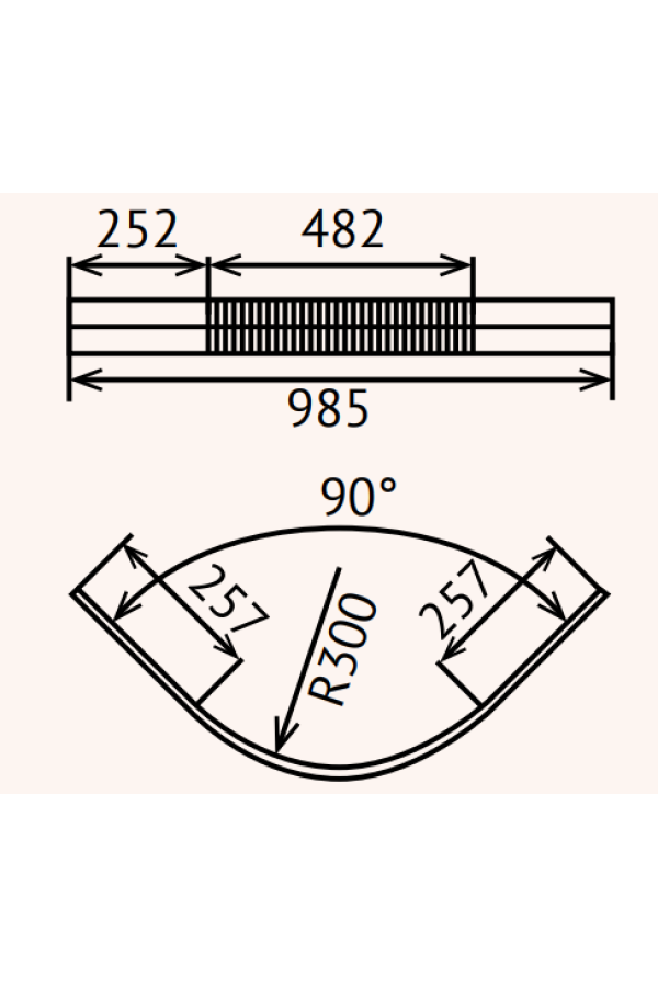 Цоколь кухонный гибкий h=150мм венге 1м