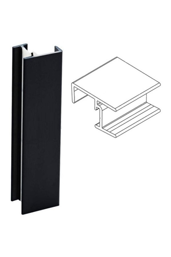 Угол 90гр универсальный для цоколя h=100мм черный 006 Korner