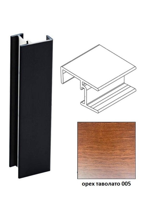 Угол 90гр универсальный для цоколя h=100мм орех таволато 005 Korner