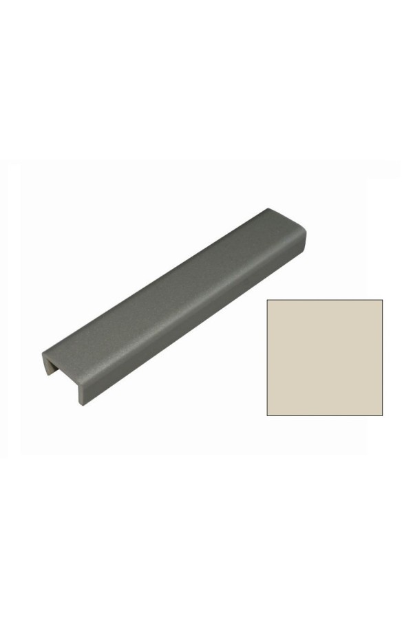 Универсальная заглушка для цоколя h=100мм алебастр белый