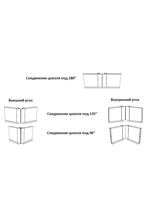 угловое соединение универсальное, h=150 мм, титан (10)