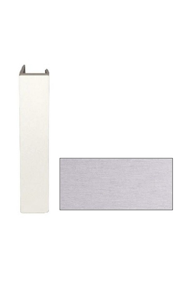 Универсальная заглушка для цоколя h=100мм Magic алюминий блестящий 880196-005 Rehau