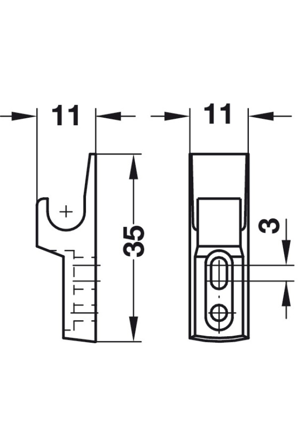Защелка пружинная Mini-Latch 245.54.701 Hafele