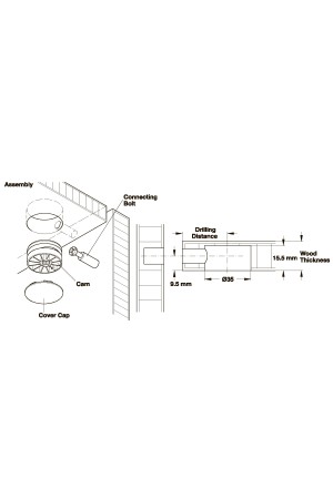 эксцентрик MAXIFIX E стяжка шестигр. без покрытия SW6 d35мм/262.87.003