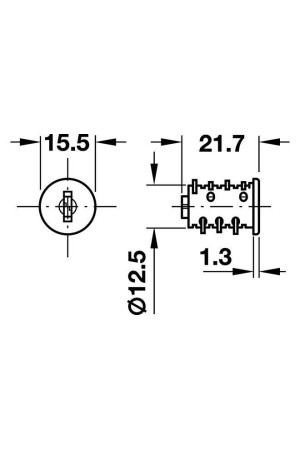 Главный ключ HS1(MK1) для замка Symo 210.11.001 Hafele
