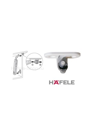 Крепление к сплошному фасаду механизма Free flap H1.5 белое 372.39.015 Hafele