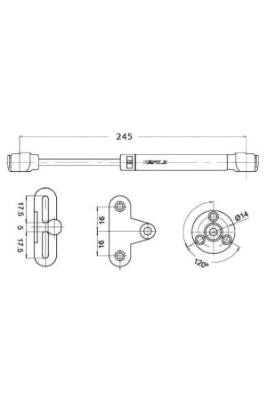 Газовый лифт нагрузка 150N 373.82.920 Hafele