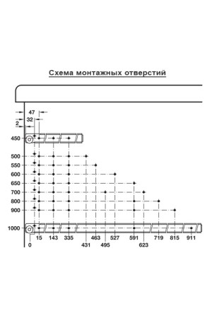 Направляющие роликовые 500мм оцинкованные 421.08.501 Hafele