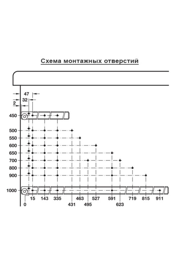 Направляющие роликовые 500мм оцинкованные 421.08.501 Hafele