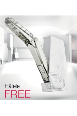 Комплект подъемных механизмов Free flap1.7 открытие на 107гр модель С серый Hafele