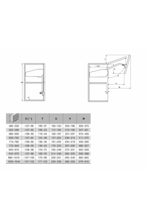 механизм Free fold 710-790мм/8,7-17,2кг, модель G5fo, правый/372.37.452
