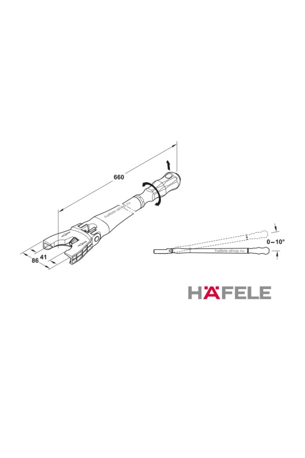 Ключ AXILO для регулировки высоты ножки 637.76.360 Hafele