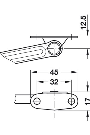 Подъемный механизм Free flap H1.5 модель B серый 372.39.310 Hafele
