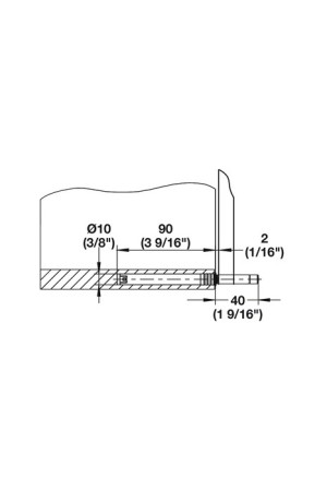 Толкатель врезной Type1: 17–23N для механизм Free flap серый 372.91.470 Hafele