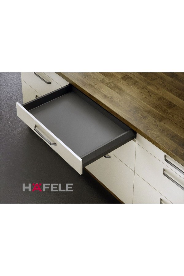 Выдвижной ящик Matrix Box 92*500мм Push-to-Open + Soft-Close антрацит 513.30.305 Hafele