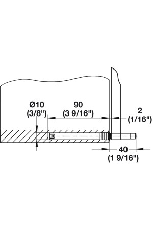 #механизм Free flap толкатель врезной Type 2: 22–34 N(1шт)/372.91.471/372.91.501