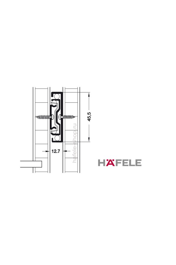 Направляющие шариковые полного выдвижения 300мм на 35кг 432.21.971 Hafele