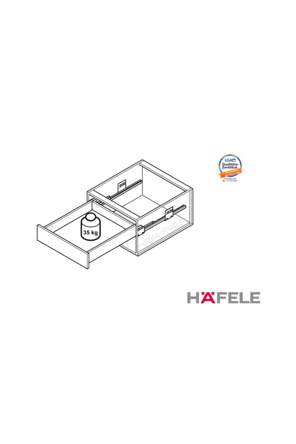 Направляющие выдвижного ящика Matrix Boх 450мм 551.50.404 Hafele