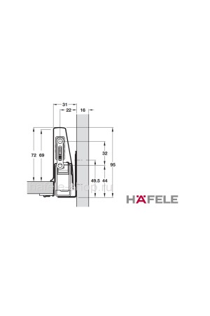 Направляющие выдвижного ящика Matrix Boх 450мм 551.50.404 Hafele