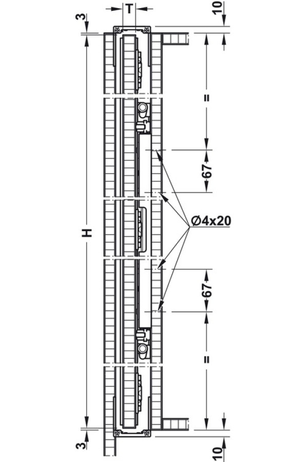 Комплект фурнитуры Slido Spinfront для поворотно-выдвижных дверей 560мм 408.45.020 Hafele