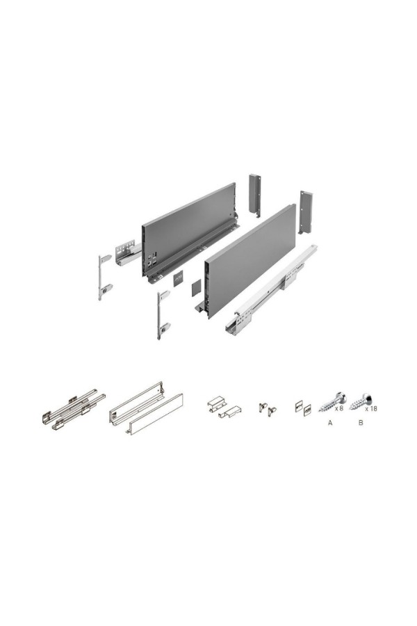 ящик GTV AXIS PRO 167*600мм, доводчик, 40кг, антрацит/PB-AXISPRO-KPL600C