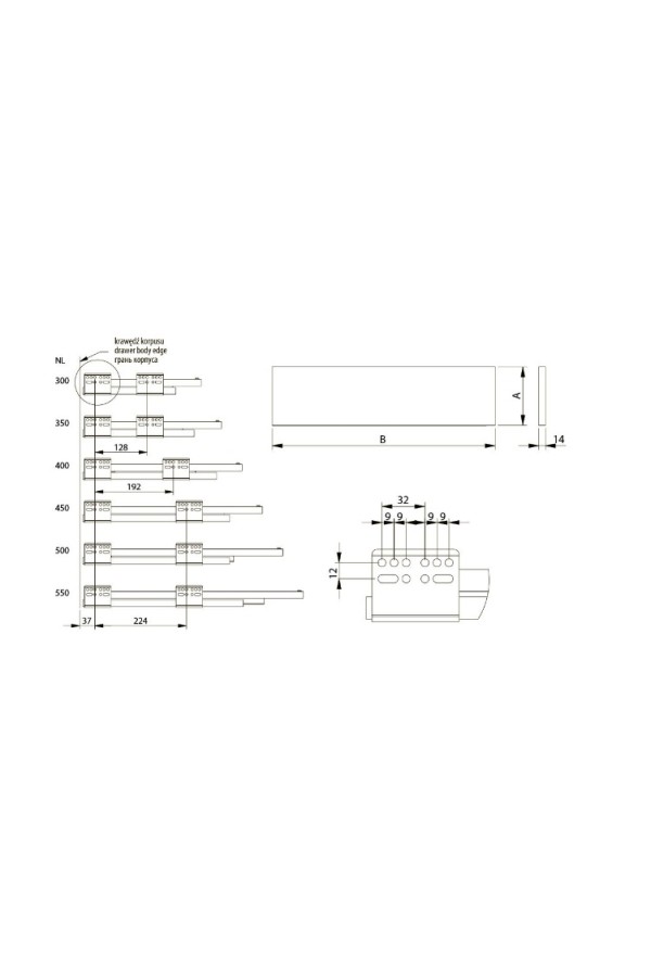 ящик GTV AXIS PRO 167*600мм, доводчик, 40кг, белый/PB-AXISPRO-KPL600C1