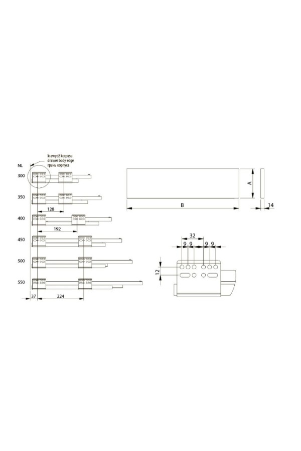 ящик GTV AXIS PRO 199*600мм, доводчик, 40кг, белый/PB-AXISPRO-KPL600D1