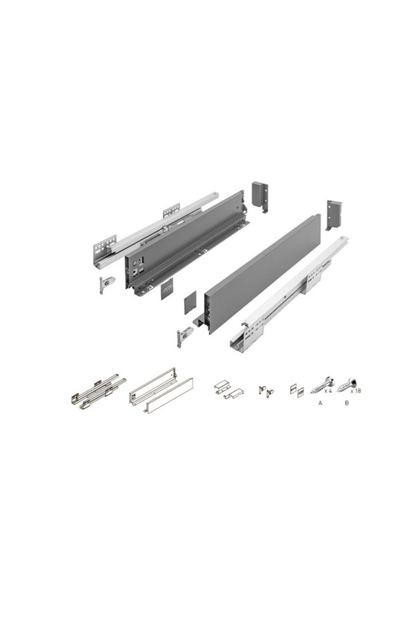 ящик GTV AXIS PRO 84*250мм, доводчик, 40кг, антрацит/PB-AXISPRO-KPL250A