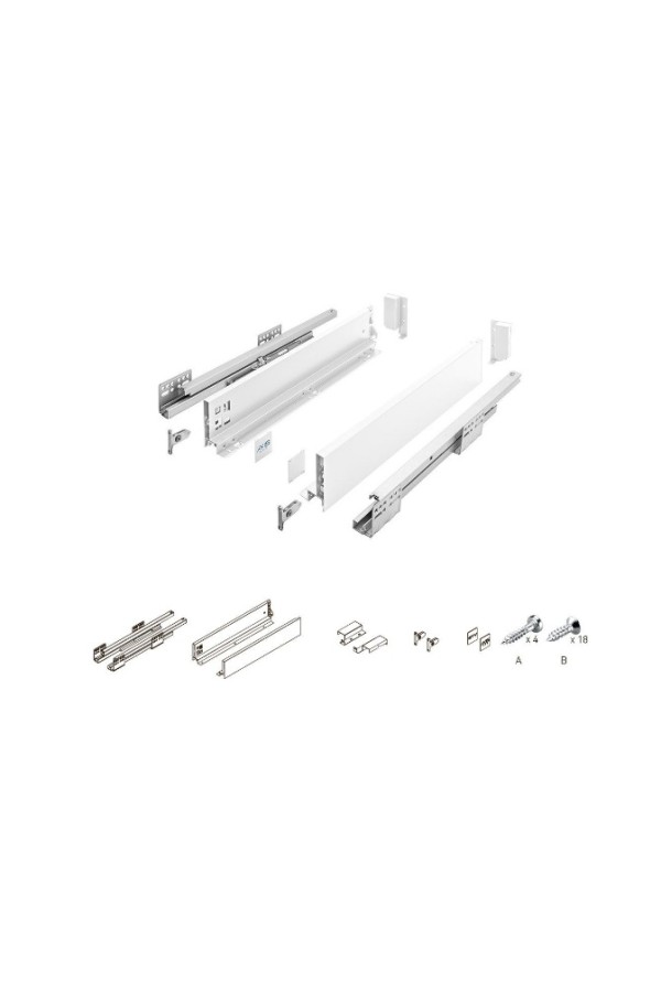 ящик GTV AXIS PRO 84*250мм, доводчик, 40кг, белый/PB-AXISPRO-KPL250A1