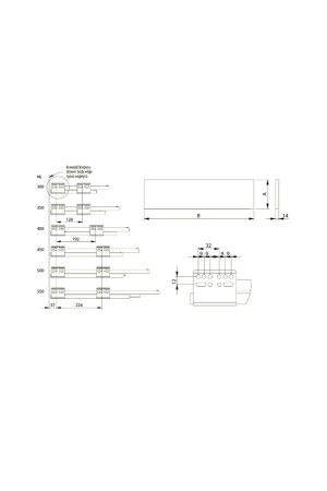 ящик GTV AXIS PRO 84*550мм, доводчик, 40кг, антрацит/PB-AXISPRO-KPL550A