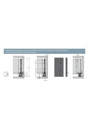 ящик GTV AXIS PRO GLASS 167*350мм, доводчик, 40кг, белый/PB-AXISPRO-GLASS-KPL350C1
