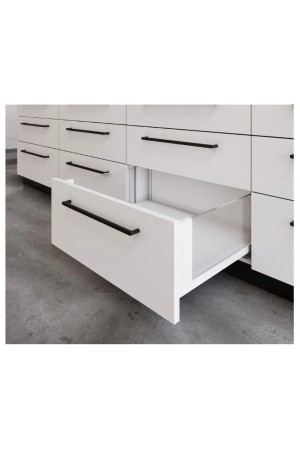 ящик GTV AXIS PRO GLASS 167*400мм, доводчик, 40кг, белый/PB-AXISPRO-GLASS-KPL400C1