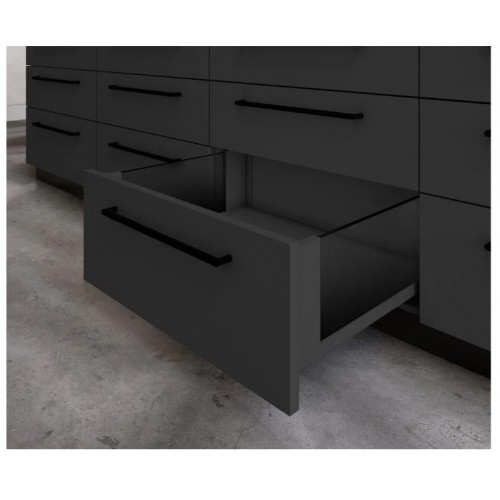 ящик GTV AXIS PRO GLASS 167*500мм, доводчик, 40кг, антрацит/PB-AXISPRO-GLASS-KPL500C