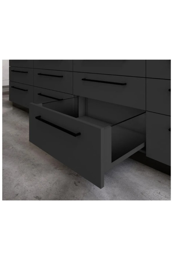 ящик GTV AXIS PRO GLASS 167*500мм, доводчик, 40кг, антрацит/PB-AXISPRO-GLASS-KPL500C