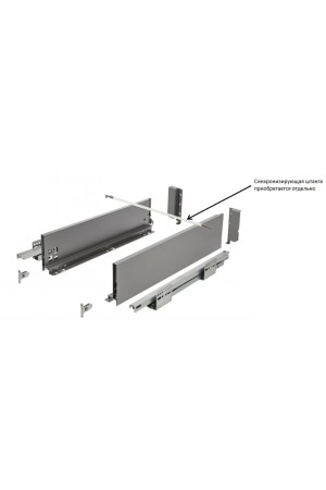 ящик GTV AXIS PRO 116*350мм, Push to open, 40кг, антрацит/PB-AXISPRO-P2O-KPL350B