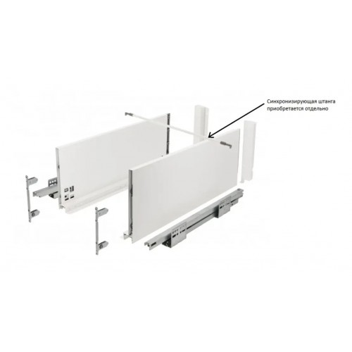 ящик GTV AXIS PRO 167*350мм, Push to open, 40кг, белый/PB-AXISPRO-P2O-KPL350C1