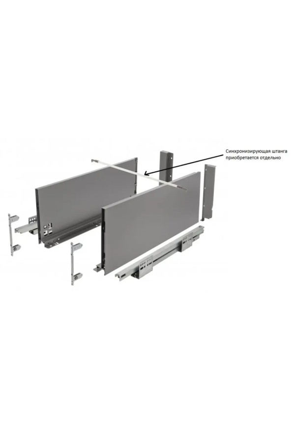 ящик GTV AXIS PRO 199*550мм, Push to open, 40кг, антрацит/PB-AXISPRO-P2O-KPL550D